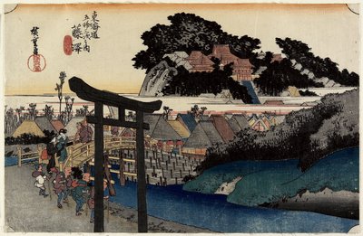 Yugyo_ji Tempel, Fujisawa, c. 1833 door Utagawa Hiroshige