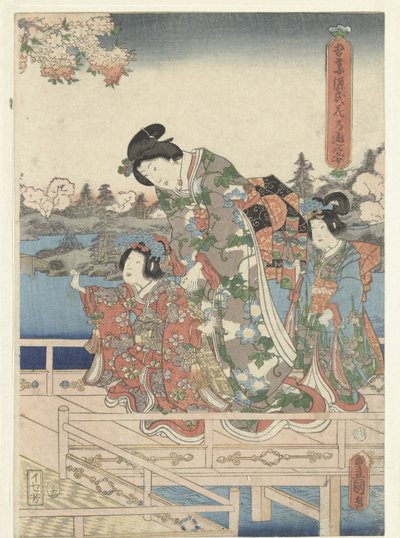 Een voorjaarsbanket voor de Oostelijke Genji door Utagawa Kunisada (I)