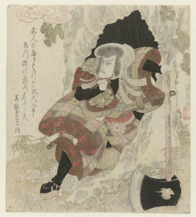 Man met bijl stapt uit een boom door Utagawa Kunisada (I)