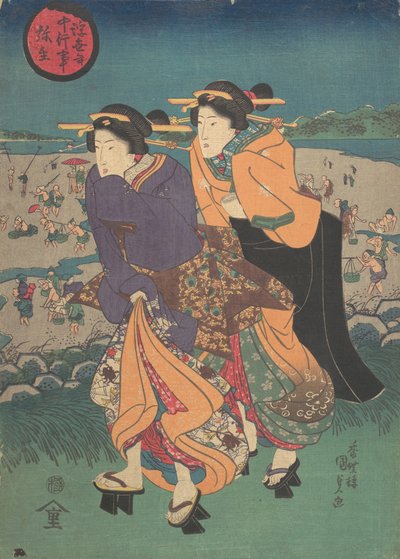 Jaarlijkse gebeurtenis - de derde maand Ukiyo nenju gyoji: Yayoi, midden 19e eeuw door Utagawa Kunisada