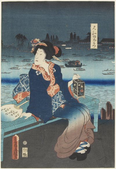 De courtisane Omitsu van het Yamato-huis, april 1862 door Utagawa Kunisada