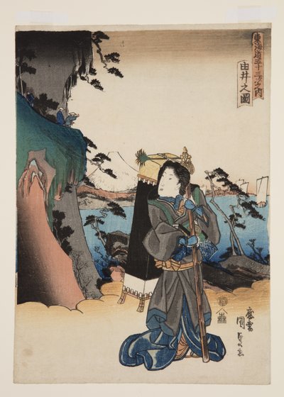 Uitzicht op Yui door Utagawa Kunisada
