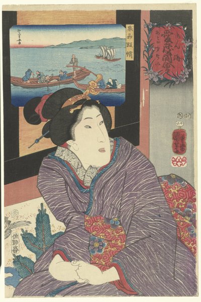 Octopus vangst in de provincie Senshu door Utagawa Kuniyoshi
