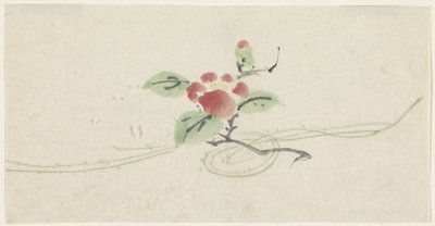 Tak met rode camelia door Utagawa Kuniyoshi