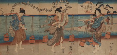 De Plover Crystal River in de provincie Mutsu door Utagawa Kuniyoshi