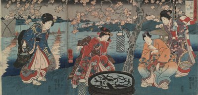 Wachvuur, vuur uit Vijf Elementen van de Omgeving door Utagawa Kuniyoshi