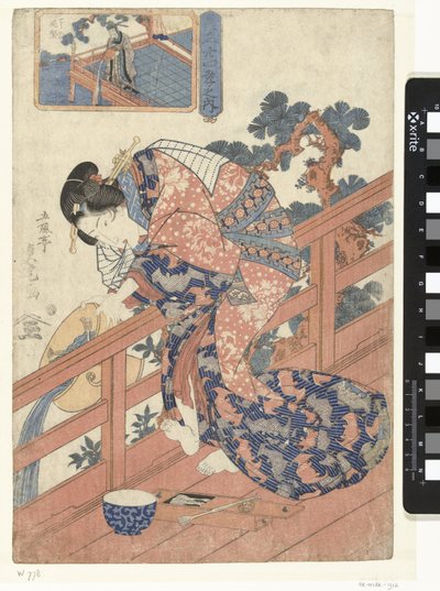 Courtisane vergeleken met Koteiken door Utagawa Sadatora