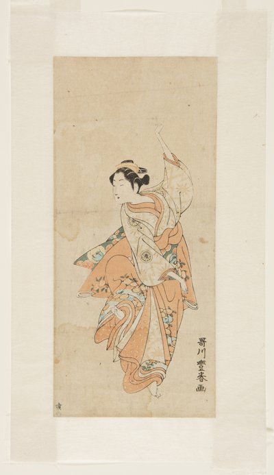 Geisha dansend door Utagawa Toyoharu