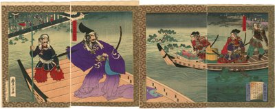 Ondergelopen Takamatsu Kasteel en Shimizu Muneharu pleegde Seppuku door Toyonobu door Utagawa Toyonobu