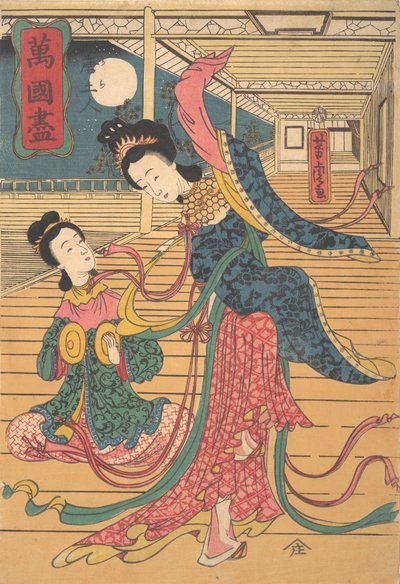 Twee Chinese vrouwen door Utagawa Yoshitora