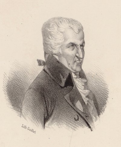 Portret van de componist Pierre-Alexandre Monsigny 1729-1817 door V. Guillet