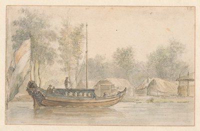 Gezicht op het kampement van Willem III bij Bodegraven door Valentijn Klotz (manner of)