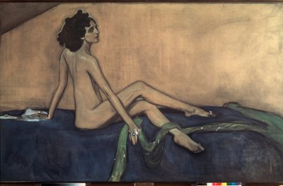Portret van de ballerina Ida Rubinstein (1885-1960). door Valentin Aleksandrovich Serov