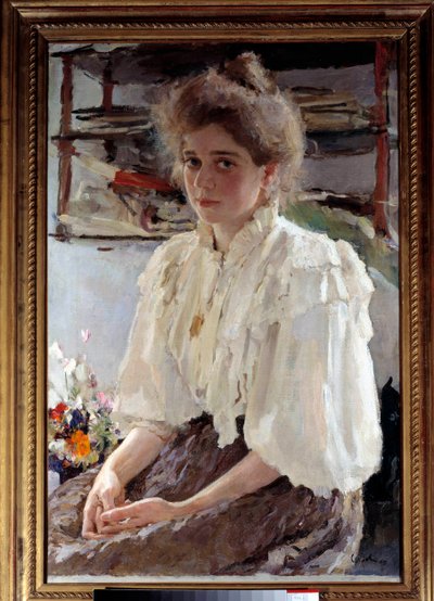 Portret van Madame Lwoff (1864-1955), geboren Maria Yakovlena Simonovich, nicht van de kunstenaar door Valentin Aleksandrovich Serov