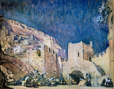 Decorontwerp voor de Opera Judith door Alexander Serov, 1907 door Valentin Serov