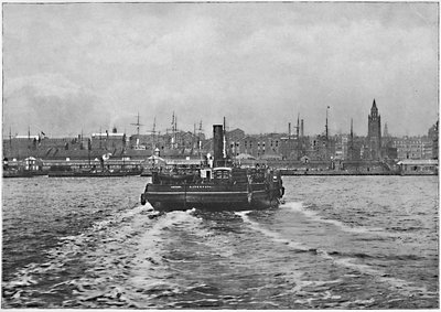 Liverpool, vanaf de Mersey, ca. 1896 door Valentine and Sons Ltd