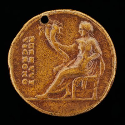 Concord houdt cornucopiae [achterkant] door Valerio Belli