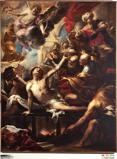 Martelaarschap van St. Laurentius op het rooster door Valerio Castello