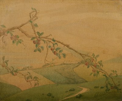 Landschap met appelboom door Valerius de Saedeleer