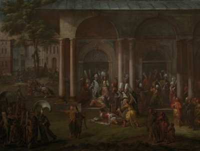 De Moord op Patrona Halil en zijn Mederebellen door Vanmour