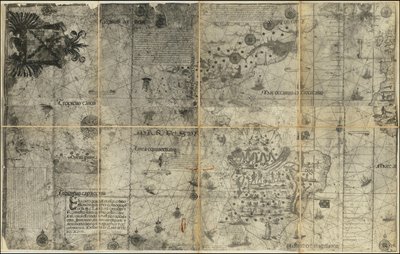 1551 kaart van het westelijk halfrond door Sancho Gutiérrez door Various