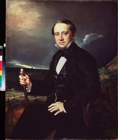 Portret van Alexander Sapozhnikov door Vasili Andreevich Tropinin