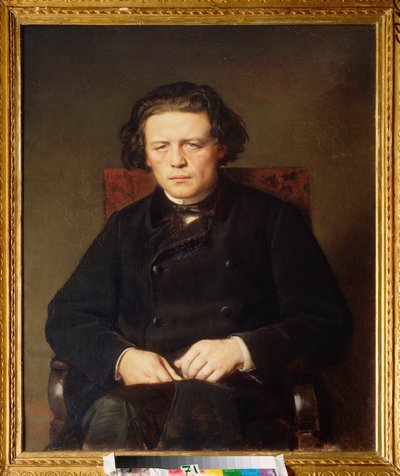 Portret van Anton Rubinstein door Vasili Grigorevich Perov
