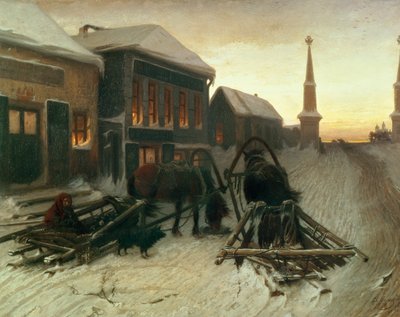 De laatste herberg bij de stadspoorten door Vasili Grigorevich Perov