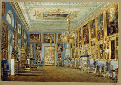 De kunstgalerij in het Yusupov-paleis in Sint-Petersburg door Vasili Semenovich Sadovnikov
