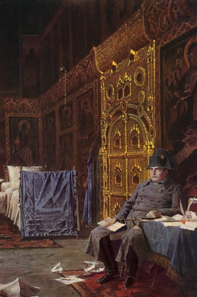 Onderweg - Slecht nieuws uit Frankrijk (kleurenlitho) door Vasili Vasilievich Vereshchagin