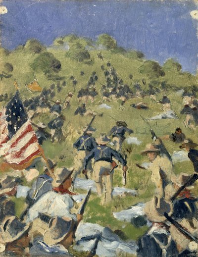 Theodore Roosevelt neemt de Saint-Juan Heights door Vasili Vasilievich Vereshchagin