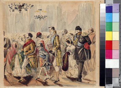 Bal van de hoge samenleving door Vasili Venediktovich Baranov