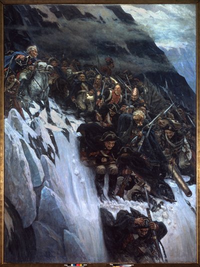 De mars van Suvorov door de Alpen in 1799 door Vasilij Ivanovic Surikov