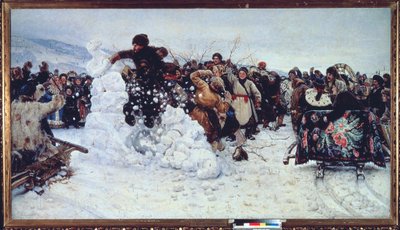 Storm van de Sneeuwvesting door Vasilij Ivanovic Surikov