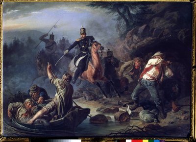 Een schermutseling met smokkelaars uit Finland door Vasily Grigorievich Khudyakov