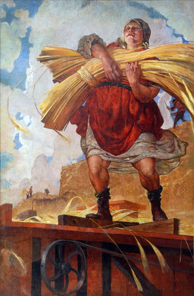 Collectieve boer door Vasily Nikolaevich Kostyanitsyn