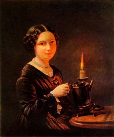 Meisje met Kaars door Vasily Tropinin