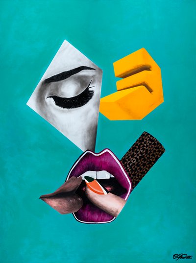Eyes Wide, 2014 (Olieverf x Acrylverf op doek) door Vaskeen Vaskeen
