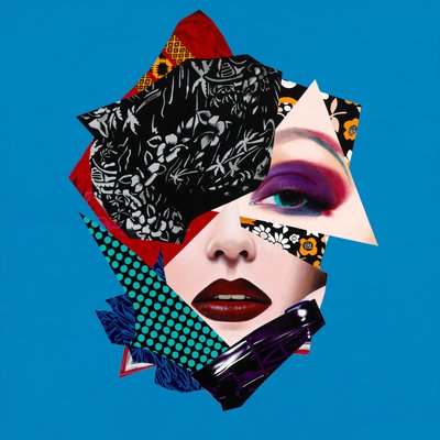 Lagen van Eminentie (Beneath These Layers Collection), 2017 (Acryl op hout) door Vaskeen Vaskeen