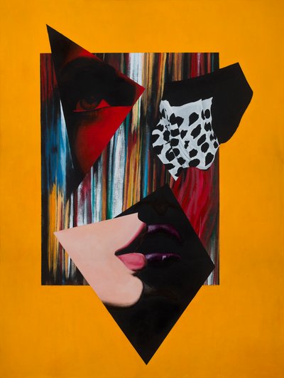 Open Deugd, 2014 (Acryl, Potlood op doek) door Vaskeen Vaskeen