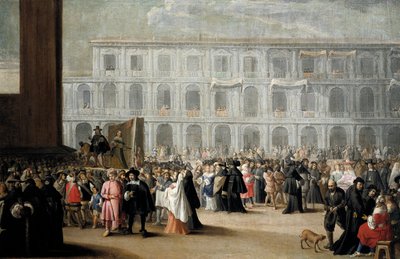 Carnaval op het San Marcoplein, Venetië door Venetian School