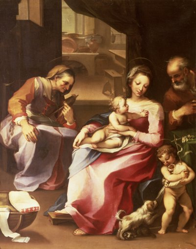 Heilige Familie door Ventura di Arcangelo Salimbeni