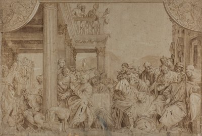 Christus in het huis van Simon door Veronese (Paolo Caliari)