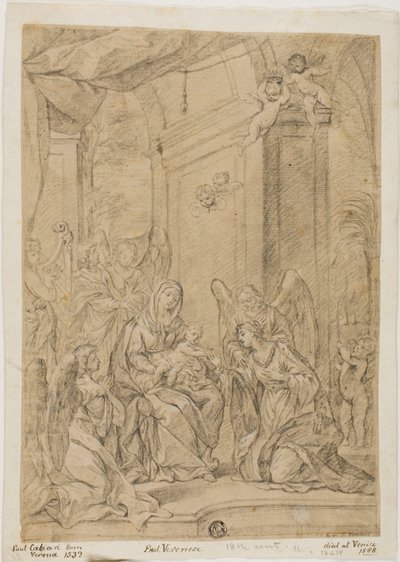 Mystiek Huwelijk van St. Catharina door Veronese (Paolo Caliari)