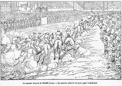 Hyppische koers - in "The Centaure", tekening door Crafty door Victor  Geruzez