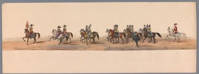Historische optocht bij het tweede eeuwfeest van de Utrechtse Hogeschool, 1836 (plaat 2) door Victor Adam