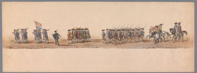 Historische optocht bij het tweede eeuwfeest van de Utrechtse Hogeschool, 1836 (plaat 4) door Victor Adam