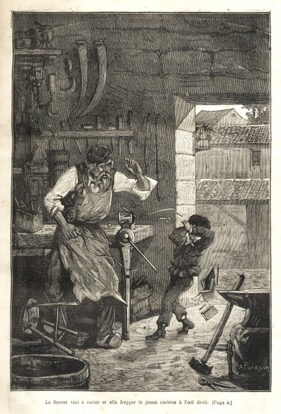 Biographie populaire illustrée de Gambetta - De folie brak en raakte de jonge toeschouwer in het oog door Victor Armand Poirson