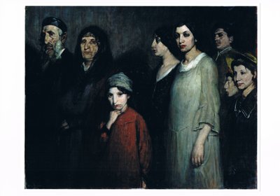 De emigranten, ca. 1910 (olieverf op doek) door Victor Hageman