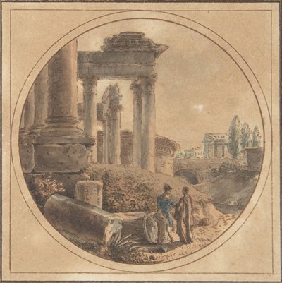 Fantasie Uitzicht op het Romeinse Forum door Victor Jean Nicolle